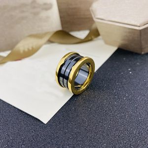 Verlobungsring Mode Ring Moissanit Schmuck Männer Schwarzweiß Keramik Damen Ring Sier Ringe Valentinstag Geschenk 5-12 Größe 772