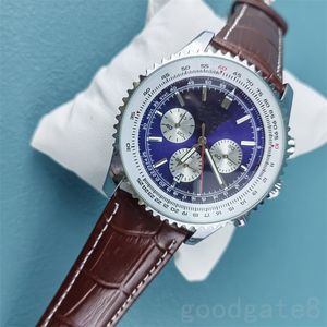 Navitimer-Armbanduhr, 50 mm, Luxusuhr, hochwertiges braunes schwarzes Lederarmband, Armbanduhr mit mehreren Zifferblättern, Saphirglas, Feiertagsgeschenke, Uhrwerk, Herrenuhr AAA XB010 C23