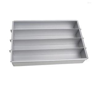 Baking Moulds Battenberg Cake Pan Commercial Weight Anodised Aluminium Silver B