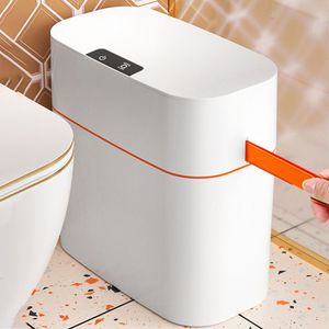Avfallskärl 13L/15L badrum intelligent papperskorg med automatisk påse vattentät stor kapacitet automatisk sensor papperskorg 230711