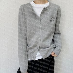 Women Knits Coat Designer Embroidered Knitted Coats Autumn Winter Knit Cardigan Single Breasted Knitwear