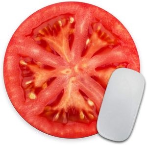 Tappetino per mouse Tomato Slice Tappetino per mouse tropicale Tappetino per mouse Tappetino per mouse personalizzato Tappetino per mouse in gomma antiscivolo rotondo personalizzato 7,9 pollici