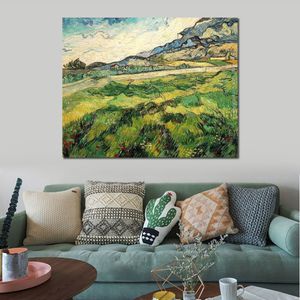 Famous Paintings by Vincent Van Gogh Green Wheat Field Impressionist Landscape Hand Painted Oil Artwork Home Decor