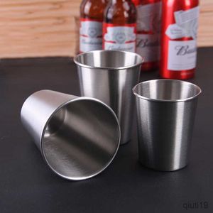 Muggar 260/350/500 ml Rostfritt stål Kaffe öl Cup Portable Hushållskontor Camping Vattendrycker TEA MILK Mugs Kitchen Drinkware R230712
