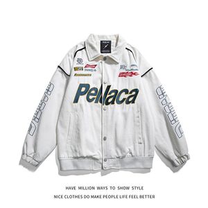 Ternos f1 corrida moto de alta qualidade algodão denim jaqueta oversize mulheres es beisebol bombardeiro unisex homens streetwear estádio casaco varsity