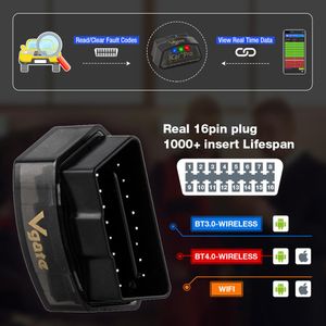 Сканеры ICAR2 OBD2 Scanner VGATE ICAR PRO V2.3 WiFi/Bluetooth для iOS/Android Auto OBD Code Reader Диагностировать инструмент Бесплатная доставка PK ELM327