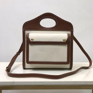 Archiv-inspirierte Einkaufstasche in Schach und Topstiched Leder-Umhängetaschen Kosmetische Taschen Koffer Beutel auf Riemen Mini Taschenbeutel für Frauen Crossbody Designer Handtaschen Handtaschen