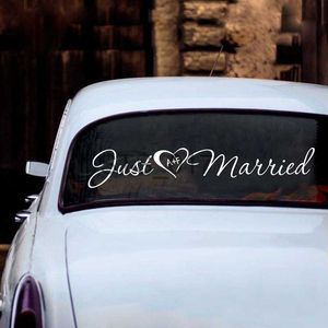 Altri adesivi decorativi Just Married Heart And Initials Decal Wedding Car Window Personalizzato iniziale Vinyl Art Sticker Nome personalizzato Decorazione di nozze x0712