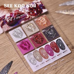 Nail Polish Transparent Glitter Sequins Nail Gel Polish Summer Full Coverage Pigment Nail Art Manicure Soak Off Enamel UV Gel Varnish 230711