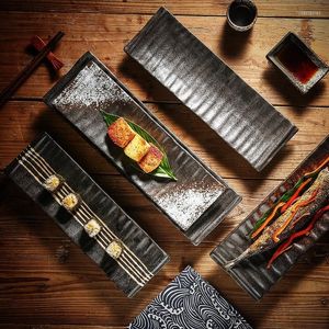 Tallrikar Japansk sushitallrik Sashimi rektangulär västerländsk efterrätt Snack Kommersiellt Creative Strip