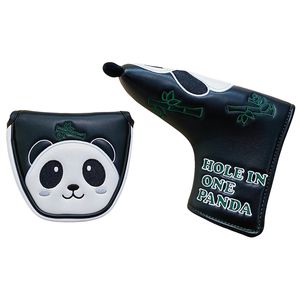 Altri prodotti per il golf Copertura per putter da golf Cute Panda Copricapo da golf Nastro magico per mazzuolo Putter con lama in pelle sintetica Protezione per la testa della mazza da golf 230712