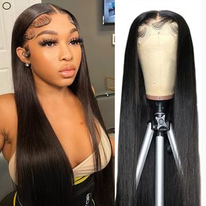 13 × 4 الدانتيل المستقيم من شعر مستعار Human Hair Brazilian 26inch HD الدانتيل