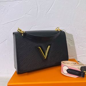 Twist Crossbody Bag Women Small Handbags Purse Genuine Leather Fashion Letters Detachable Handle Strap 5a Quality Messenger Shoulder Bags Plain Wallets