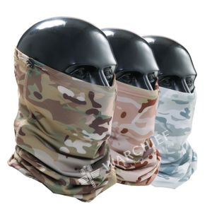 Bonés Ciclismo Máscaras Táticas de Camuflagem Balaclava Cachecol Militar Faixa de Decote Marcha Bandana Faixa de Cabeça Esportes Ao Ar Livre Pesca Esqui Bicicleta Máscara Facial Headpack 230711