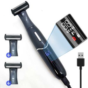 Aparador de cabelo 4 em 1, aparador de cabelo indolor para mulheres, homens, remoção de pelos, áreas íntimas, nariz, orelha, corte de cabelo, barbeador facial, usb