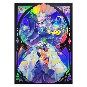 Outdoor Games Activities 63x90mm 50PCS Holographic Sleeves YUGIOH Card Sleeves Illustration Anime Protector Card Cover for Board Games Trading Cards 230711