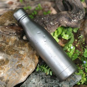 water bottle Water Bottle with Titanium Lid Outdoor Camping Cycling Hiking Tableware Drinkware 680mlTa8374F