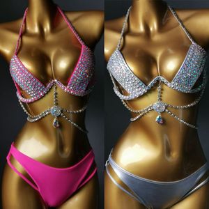 Women's Swimwear Fashion Luxury Sexy Bra Body Jewellry for Women Bikini Body Chain Swimsuit Performances Show Party Jewelry Gifts 230711