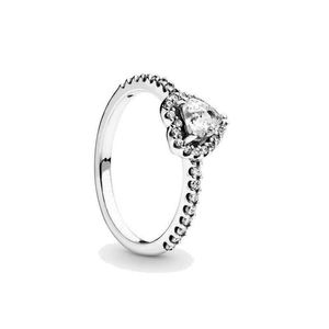 Pendants New Women Ring Cz Heart Diamond Rings Jewelry For Pandora 925 Sterling Sier Set With Original Box Drop Delivery Hom Dhyns
