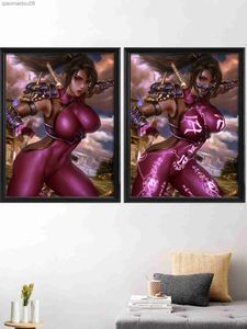 Taki bluszcz Sophitia Soul Calibur gra wideo Kawaii Cartoon Anime Sexy Nude Art-plakat salon-sypialnia jedwabne wydruki domowe L230704