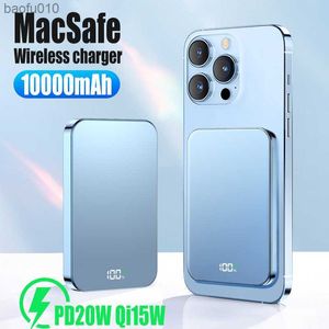10000mAh Macsafe Powerbank magnetyczny bezprzewodowy powerbank szybkie ładowanie przenośna zewnętrzna bateria pomocnicza do iPhone 12 13 14 Mini L230712