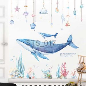 Other Decorative Stickers Cartoon Dreamland Wall Sticker for Kids rooms Nursery Wall Decor Vinyl Tile Stickers Waterproof Whale Wall Decals Home Decor x0712