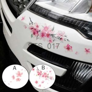 Other Decorative Stickers Sakura Flower Car Sticker Love Pink Car Vinyl Decal Bumper Window Car Modification Styling Accessories x0712