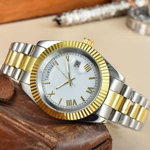 Popularne zegarki prezydenckie męskie zegarki Watchy Wysokiej jakości datę dnia 41 mm 228238 Pasek ze stali nierdzewnej ELOJ Automatyczny diamentowy luksusowy zegarek ZDR SB017 C23