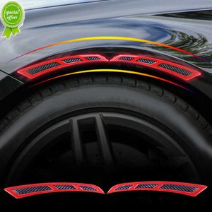 2pcs Car Fender Wheel Eyebrow Reflective Stickers Flexible Car Mud Flaps Splash Guard Anti-Scratch Protector Sticker Accessories