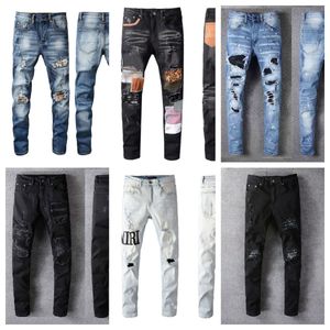 Jean loewe jeans ksubi Jeans skinny jeans herr slim fit rak lång vanlig mid Jean dragkedja gylf hål jean Herr Dam Designers Jeans för ungdom byxor mode Märke