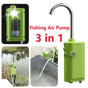 Aquarien Beleuchtung 3 in 1Outdoor Angeln Sauerstoffanreicherung Luftpumpe USB Intelligenter Sensor Wasser Sauerstoff Tragbares intelligentes Induktions-LED-Licht 230711