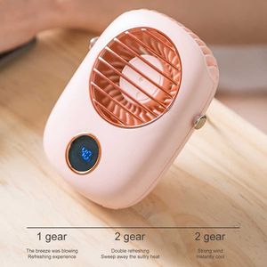 Electric Fans Portable Hanging Neck Fan 2000mah USB Handheld Air Conditioner Desk Fan Led Electric Air Cooler Summer Mute Sports Mini Fans