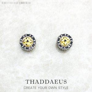 Stud Ear Studs Cross Black Stones Gold Europe Style Delicate Myths Fine Jewerly For Women Men Vintage 925 Sterling Silver Gift 230711