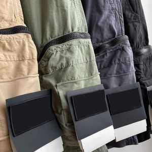 Shorts masculinos Stones Island Designers Cargo Pants Badge Patches Summer Sweatpants Sports Trouser 2023SS Big Pocket Macacões Calças Leisure Trend 963ess