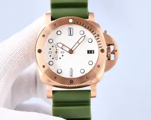 Top Hot Fashion gumowe paski męskie zegarek luksusowe designerskie zegarki 47 mm automatyczne zegarki mechaniczne styl sportowy