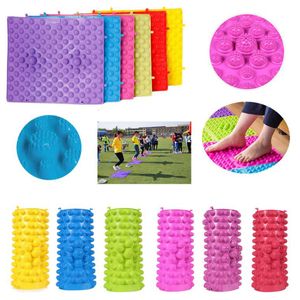 Intelligence toys 6Pcs Sensory Integration Toys Acupressure Therapy Foot Reflexology Mat Walking Massage Outdoor Fun Puzzle Games Play Floor Mats 230711