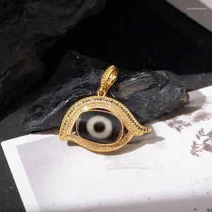 Pendant Necklaces Yinxi Tibet Tianzhu Inlaid Zircon Phoenix Eye Exquisite And Versatile Retro High Grade Medium Ancient Culture Art St