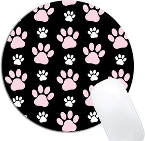 Köpek Pençeleri Köpek İzleri Hayvan Pençeleri Pembe Mouse Pad Slip Olmayan Kauçuk Mousepad Dizüstü Bilgisayar Dekek Dekek Sevimli Masa Tasarım Mouse Pad