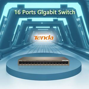 Wi Fi Finders Tenda 16 Port Gigabit Switch 10 100 1000Mbps Desktop Hub Network Full Half Duplex TEG1016M Vlan Ethernet 230712