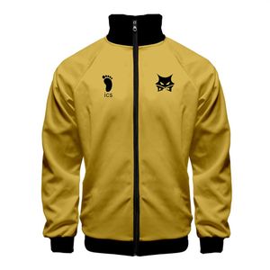 Japão Anime Haikyuu Cosplay Traje Msby Black Jackals Volleyball Club Harajuku Cardigan Gola com Zíper Jaqueta de Beisebol 229H