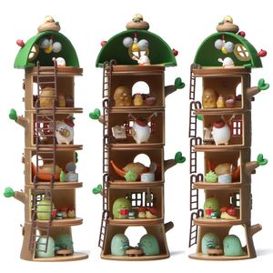 Кухни играют в еду 6 PCSSet милый Япония аниме Sumikko Gurashi Tree Stump House House Vacation Doll PVC модель фигуры Toys Desk Car Ornament Decor 230712