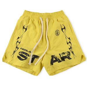 Hellstar Nylon Shorts ins Stessi pantaloncini sportivi casual Pantaloncini da spiaggia in materiale americano top da uomo pantaloni sportivi retrò costume da bagno sport Pantaloncini taglie forti