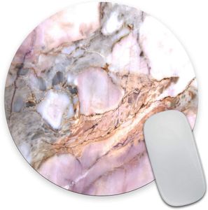 Tapete de rato redondo de mármore para presente personalizado para professores Tapete de rato de mármore azul e rosa para professores Acessório de secretária Presentes para professores