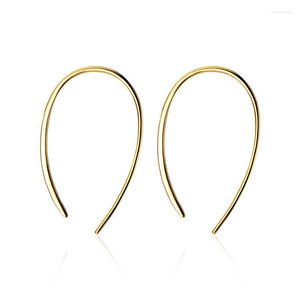 Серьги минималистские 1PAIR Real. 925 Серебряное серебряное украшение белые/золотые глянцевые слезы Waterdrop Long Women's GTLE2758