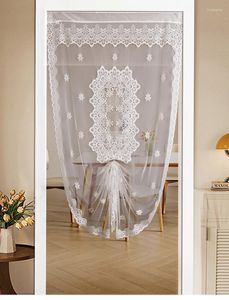 Curtain 100x200cm French Lace Gauze Door Curtains Sheer Tulle Window Home Bedroom Mosquito Proof Bathroom Partition