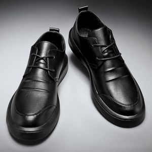 Scarpe Eleganti Casual Uomo Pelle Suola Morbida Ufficio Comfort Lavoro Stringate Mocassini Neri Estivi Traspiranti per 230712