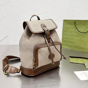 luxurys designers bag practical designer backpack man woman backpack Leather logo vintage canvas with leather bookbag backpack backpack