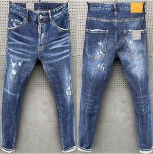 Jeans Masculino Jeans Rasgado Skinny Buracos Azuis Estilo Italiano Calça Stretch Alta Qualidade May Calças Slim Fit 38 230711