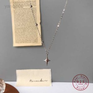 Pendant Necklaces 925 Sterling Silver Exquisite Star Pendant Necklace Women Bohemian Classic Vintage Birthday Party Gift Jewelry HKD230712
