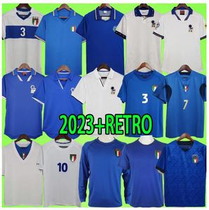 قمصان كرة القدم الإيطالية Retro Italy 1979 1982 1988 1990 1990 1996 1998 2000 2002 2004 2006 2020 Football Tirts T Italia Uniforms حارس المرمى Buffon Maldini Del Piero Totti 20 21